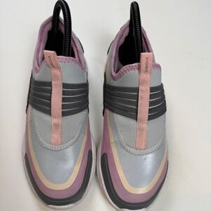 Vionic Womens Slip On Sneakers Pink Grey Mesh Athletic Walking Shoes Size 6